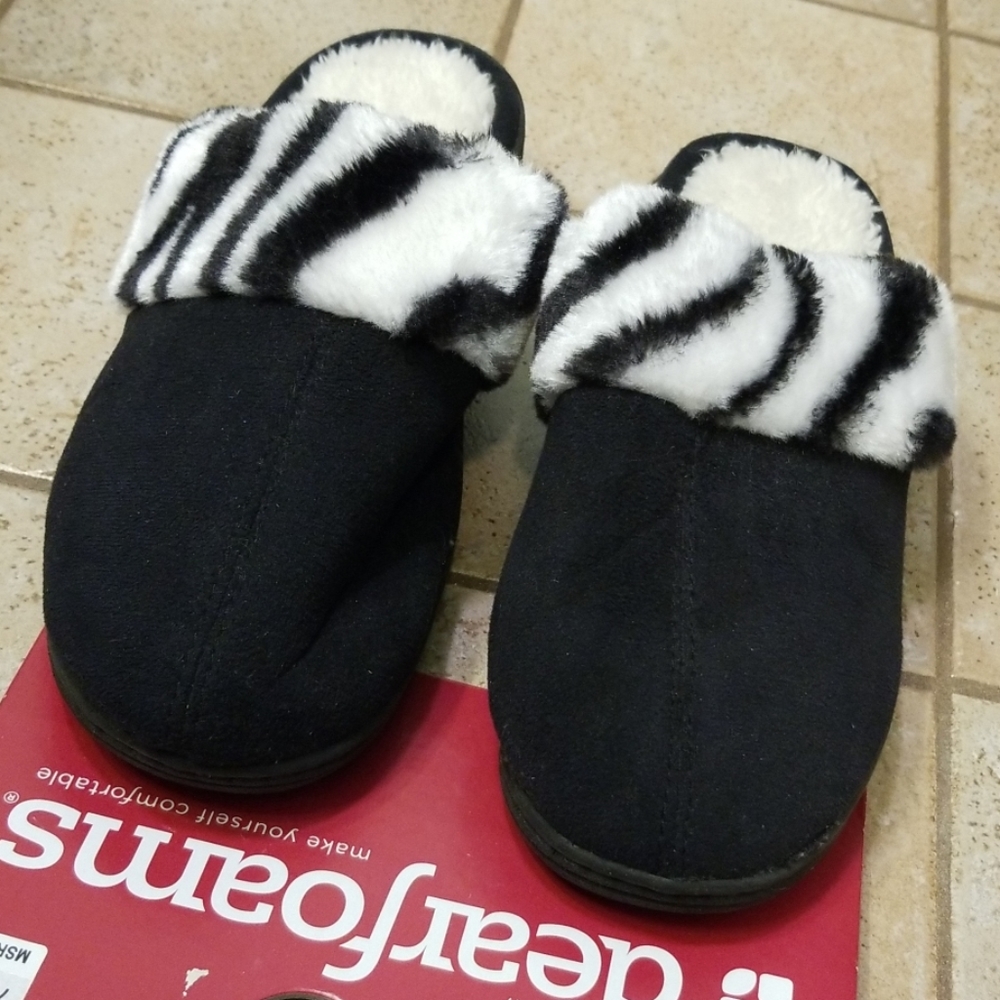 Zebra Print Slippers
